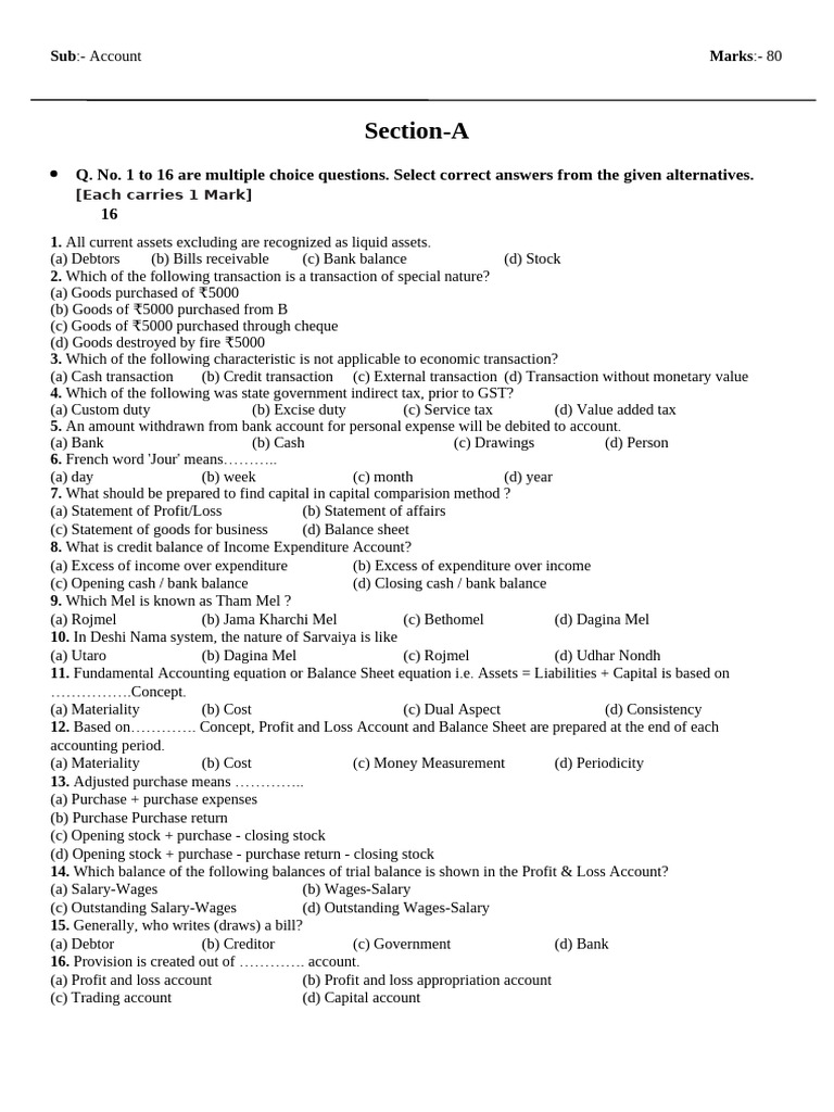 MTJ Accounts Final Paper Class 11 | PDF | Debits And Credits | Expense