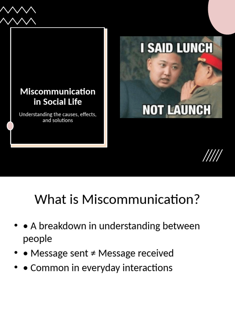 Causes and Solutions for Miscommunication | PDF | Communication ...