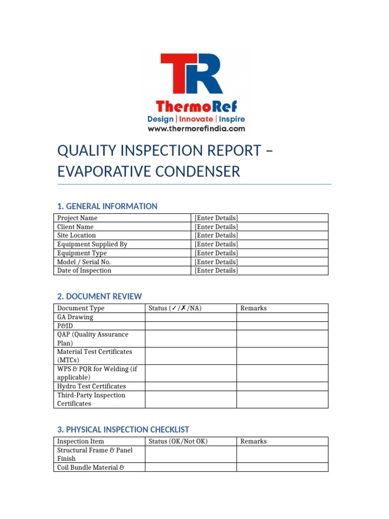 Free Electrical Inspection Report Template | PDF