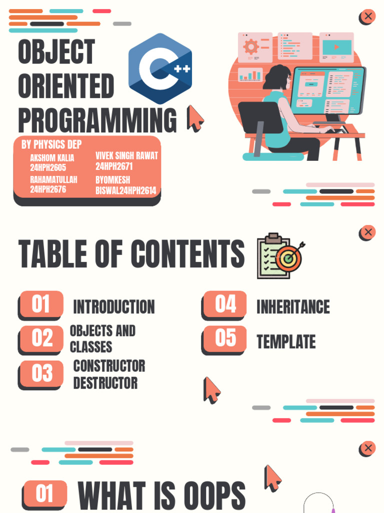 C++ PPT by 2671,2614,2605 | PDF | Programming | Constructor (Object ...