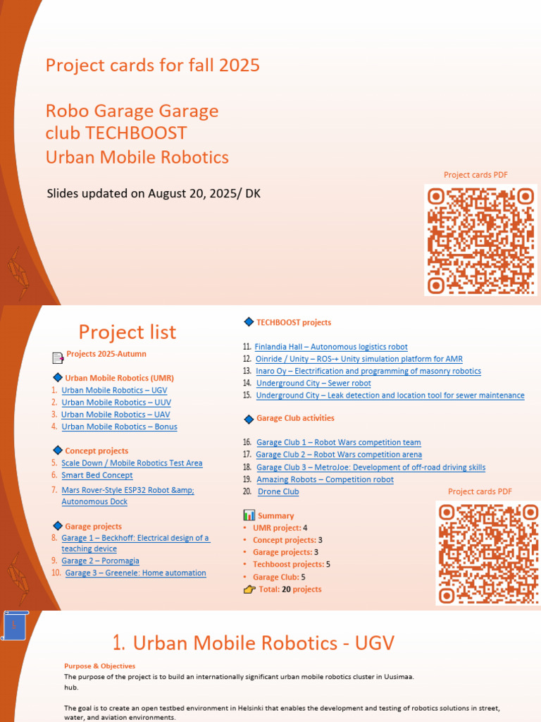 Fall 2025 Robotics Project Overview | PDF | Automation | Robot