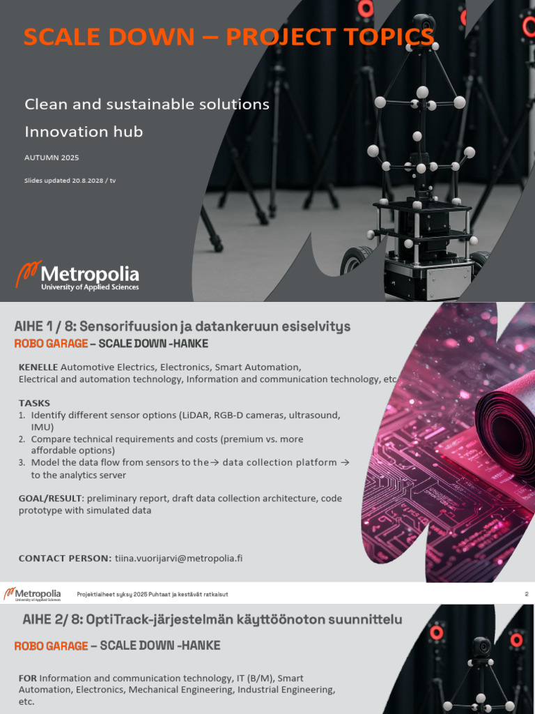 Scale Down Project Topics for 2025 | PDF | Automation | Simulation
