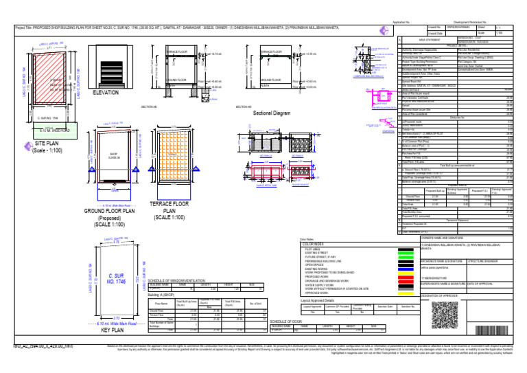Proposed Shop Building Plan in Damnagar | PDF