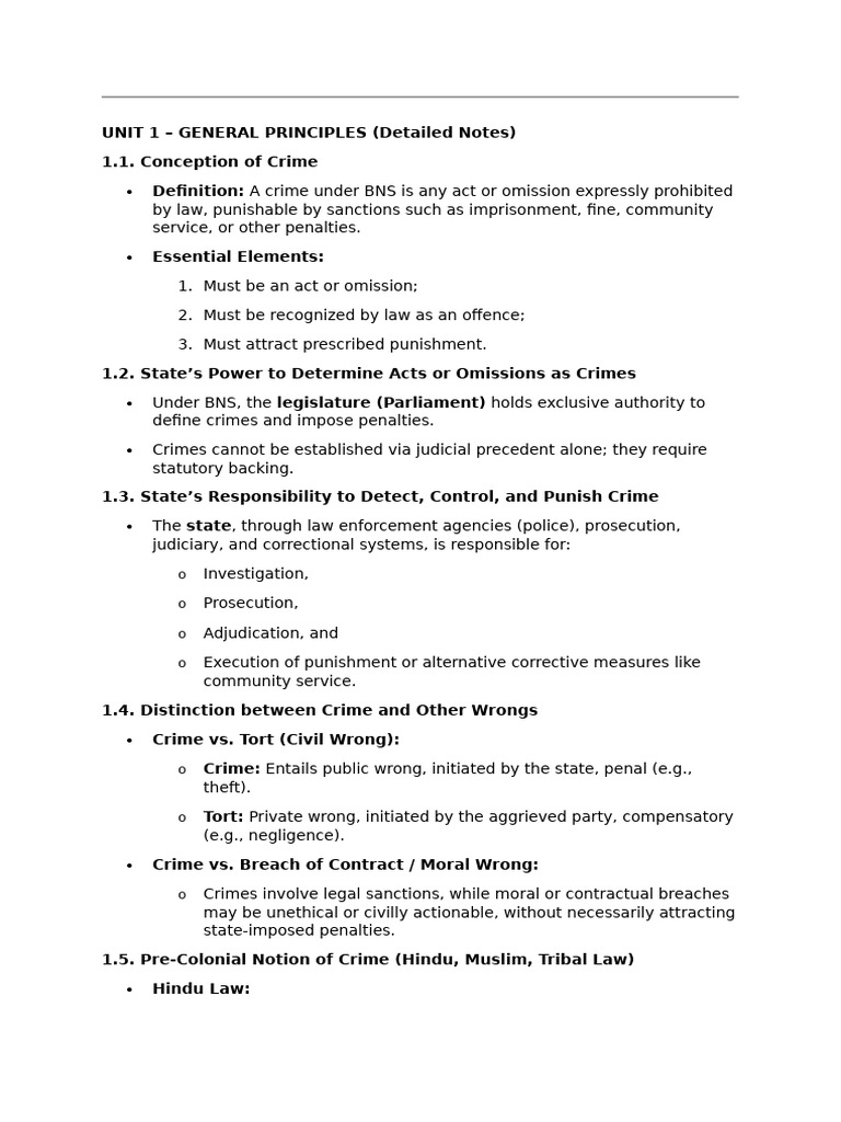 Understanding Crime and Liability in BNS | PDF | Mens Rea | Crimes