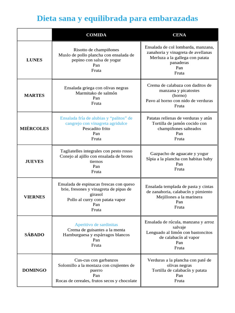 men-semanal-saludable-para-embarazadas-pdf-ensalada-alimentos