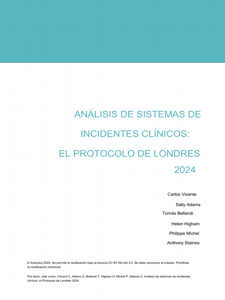 Protocolo de Londres 2024: Análisis Clínico | PDF | Aprendizaje ...