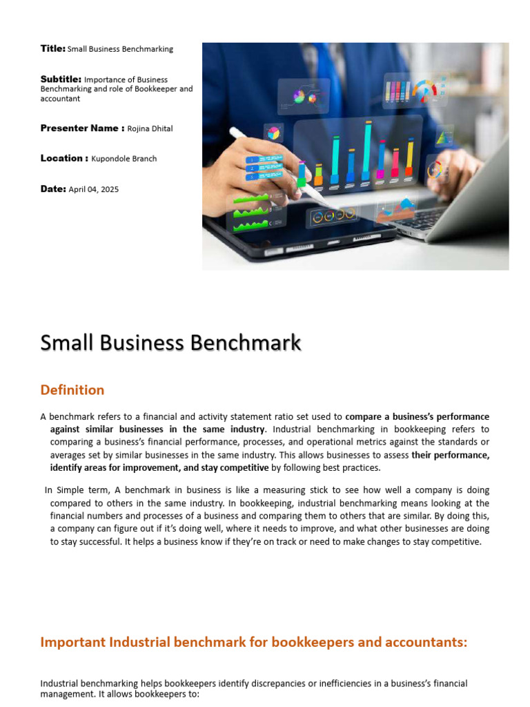 Small Business Benchmark Final PDF | PDF | Benchmarking | Expense