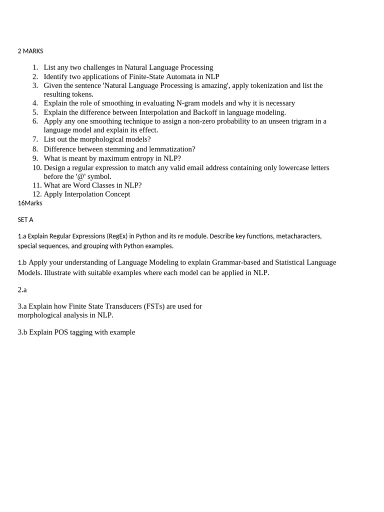 NLP Challenges and Techniques Explained | PDF