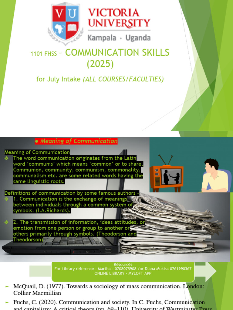 Communication Skills Overview for 2025 | PDF | Communication ...