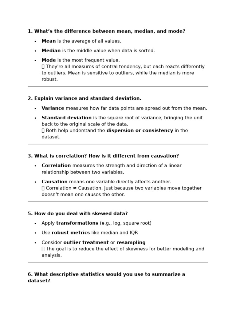 Data Analysis & Statistics | PDF