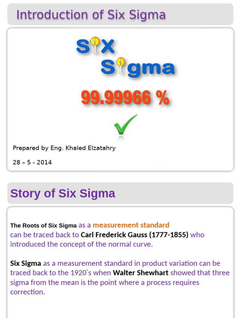 Six Sigma: Origins and Methodology Overview | PDF | Six Sigma | Lean ...