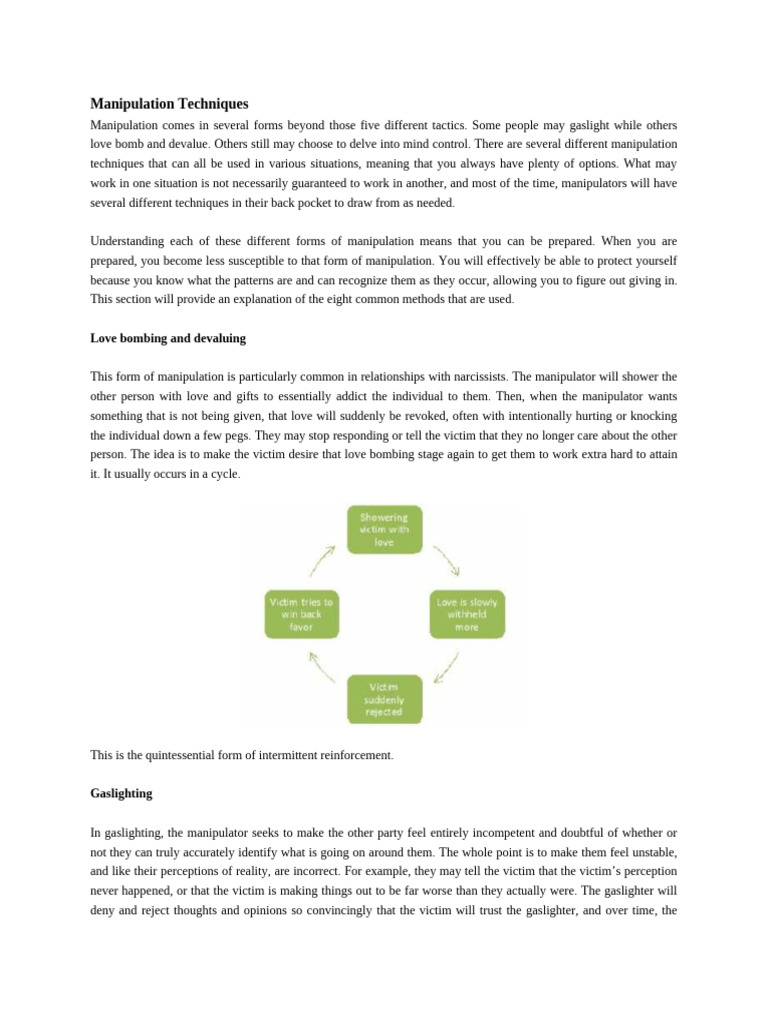 Understanding Manipulation Techniques | PDF | Perception | Psychology