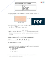 Exercícios de Revisão - AC1 - 2 Etapa - Álgebra - 9º Ano - Alfa, Beta e Gama - Profº Wilkson Linhares