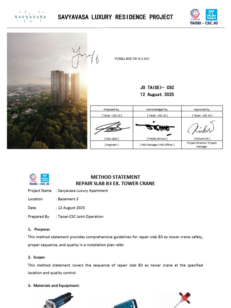 SVP-TSC-STR-MDS-149 R0 - Method Statement of Repair Slab Ex. Tower ...