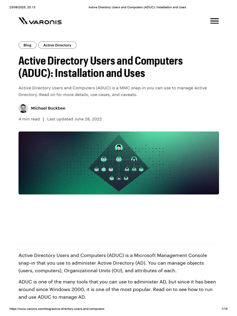 Installing and Using ADUC on Windows | PDF | Active Directory ...