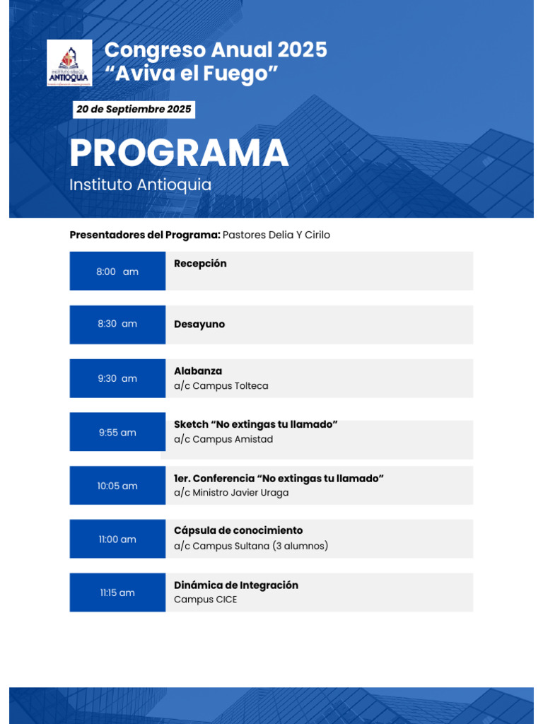 Programa de Congreso Antioquia 2025 | PDF
