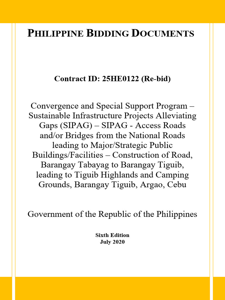 Philippine Bidding Documents for SIPAG | PDF | Subcontractor | Zip ...