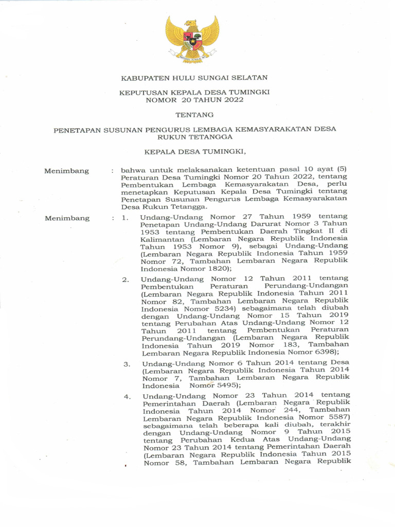 SK RT RW | PDF