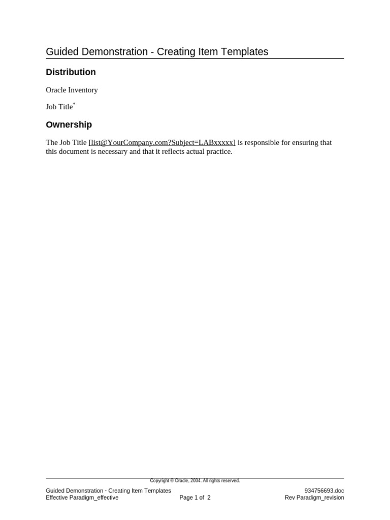 LAB40A4Y - Creating Item Template | PDF
