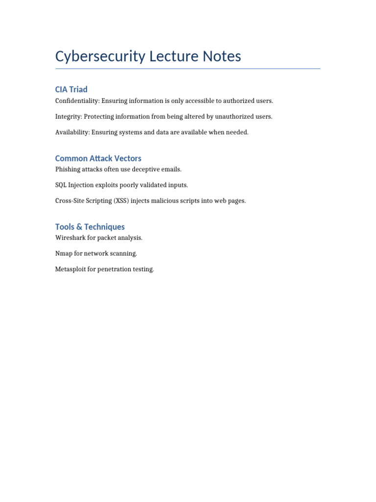 Cybersecurity Fundamentals and Techniques | PDF