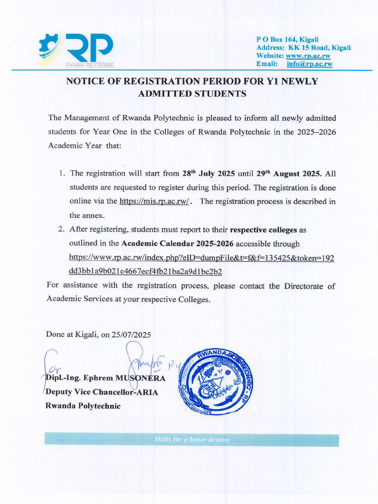 Call For Registration - 2025 2026 | PDF