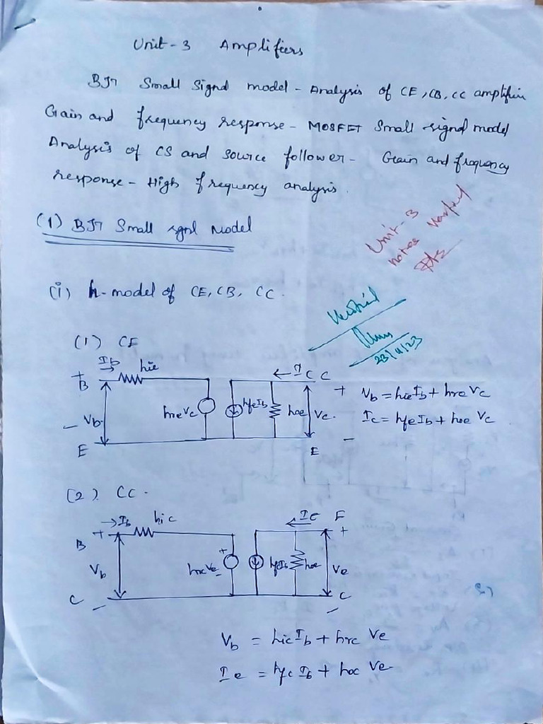 EDC Unit 3 Notes | PDF