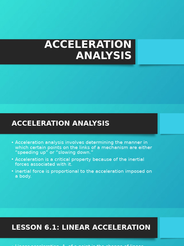 Acceleration Analysis | PDF | Acceleration | Velocity