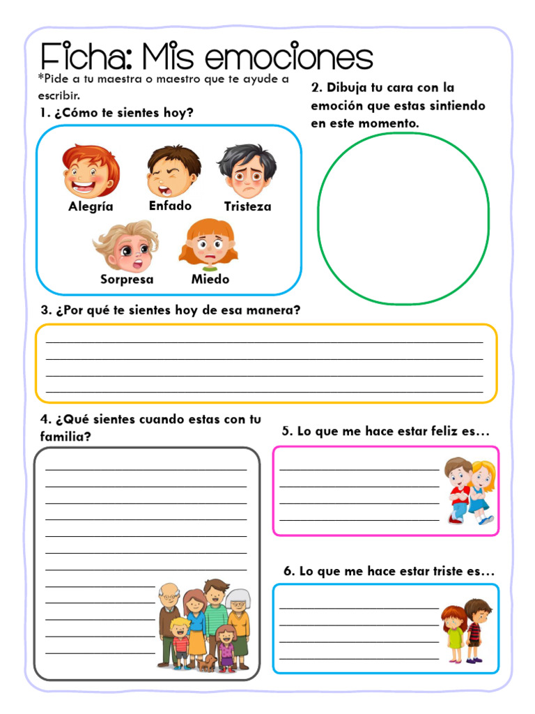 Actividades para Expresar Emociones | PDF | Las emociones | Inteligencia