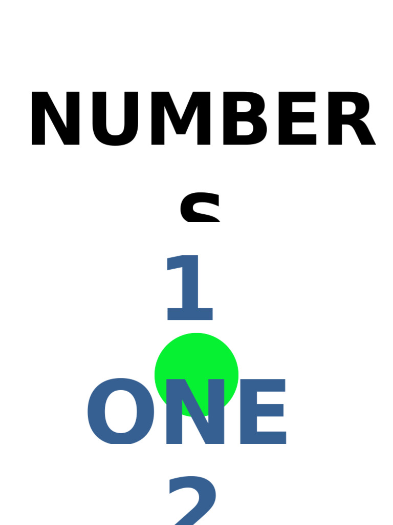 Numbers 1 | PDF