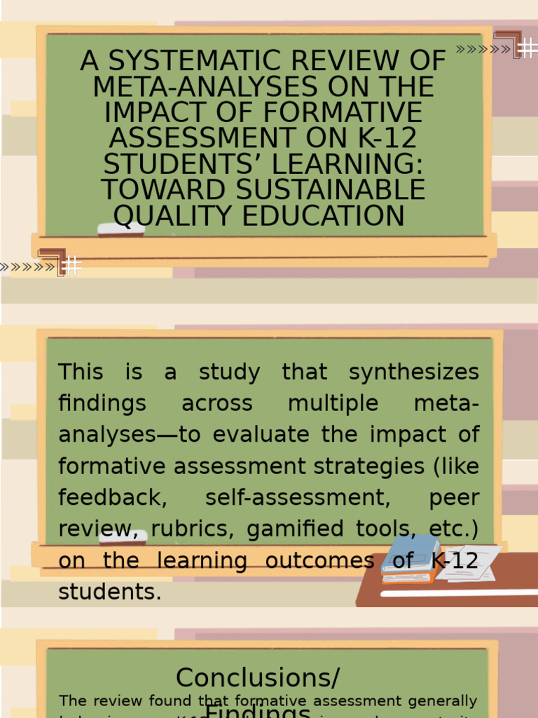Impact of Formative Assessment on K-12 Learning | PDF