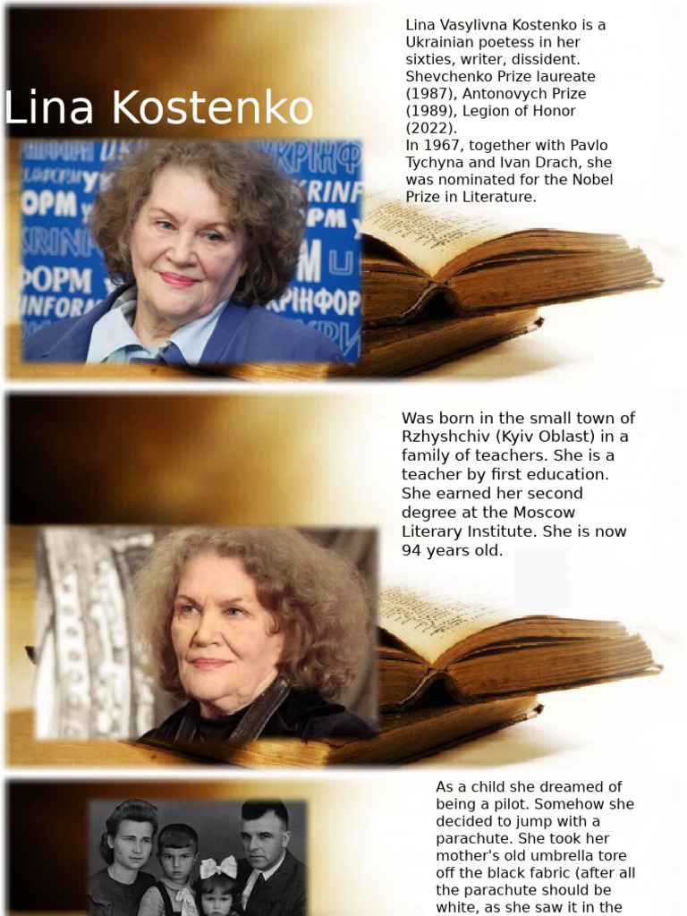 Lina Kostenko: Ukrainian Poetess Biography | PDF