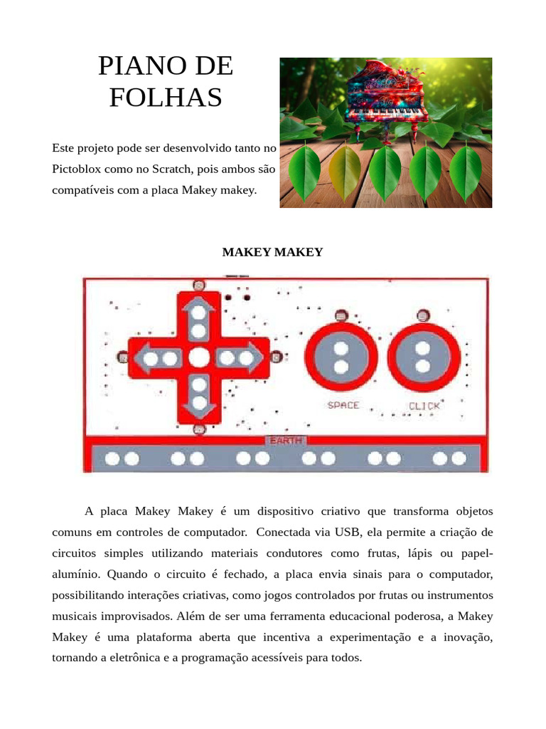 Projeto de Piano com Makey Makey | PDF