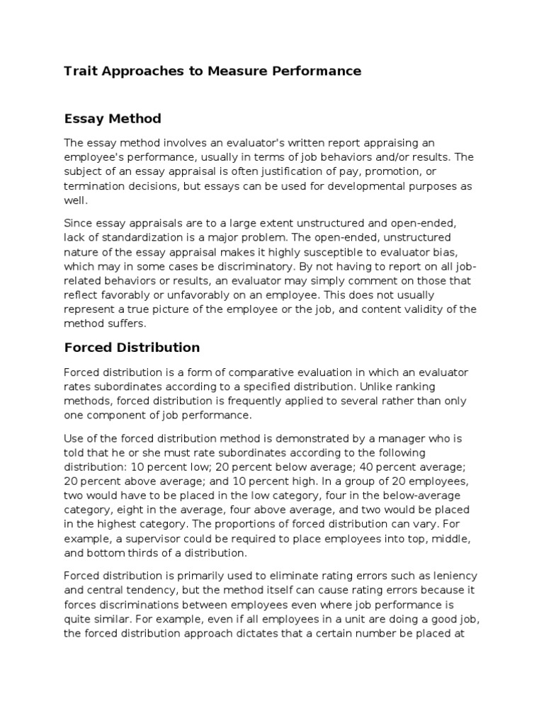Trait and Result Approaches to Performance | PDF | Performance ...