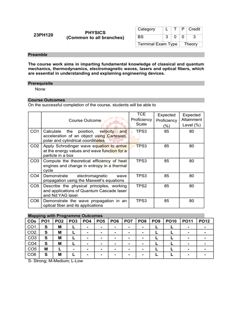 Engineering Physics Course Overview | PDF | Coordinate System | Waves
