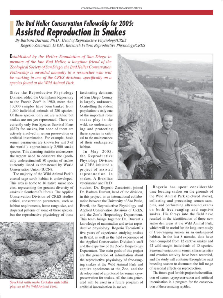 2005 Cres Report | PDF | Zoo | Zoology
