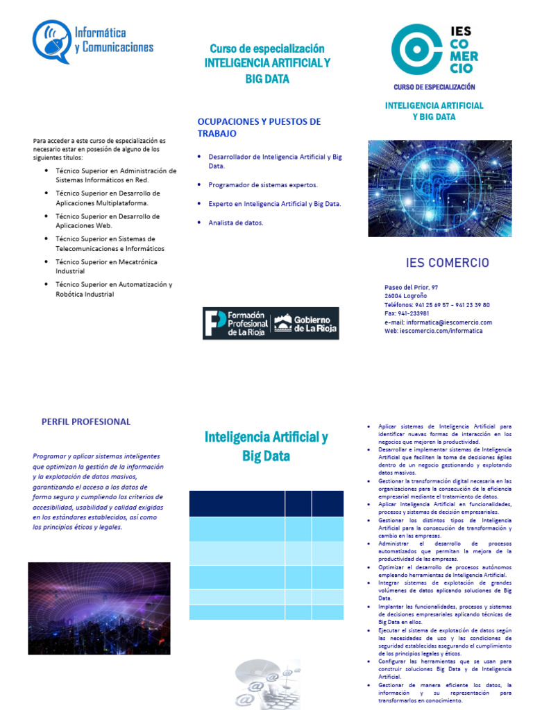 Curso de Especialización en IA y Big Data | PDF | Big Data ...