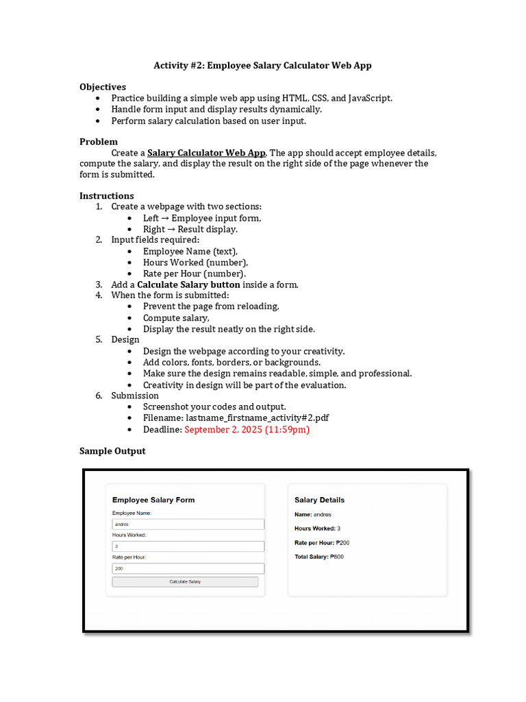 Employee Salary Calculator Web App | PDF | Software Engineering | Computing