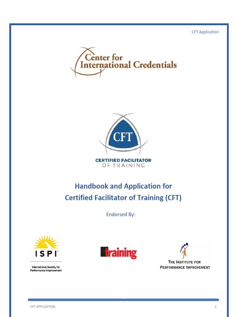 CFT Handbook March 2023 | PDF | Learning | Indemnity