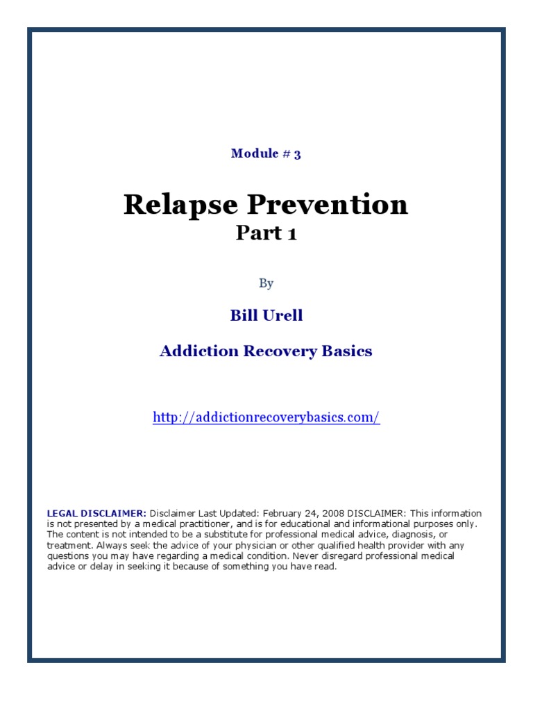 Relapse Prevention Lecture Part 1 Relapse Drug Rehabilitation