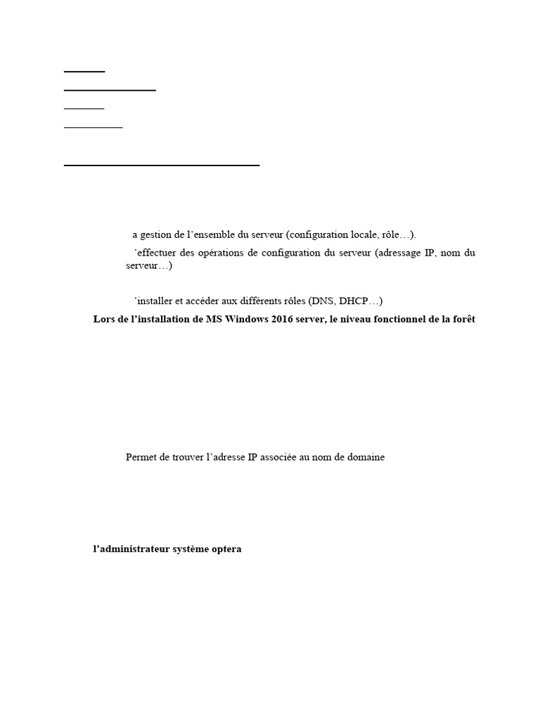 Questions sur Windows Server 2016 | PDF | Système de noms de domaines ...