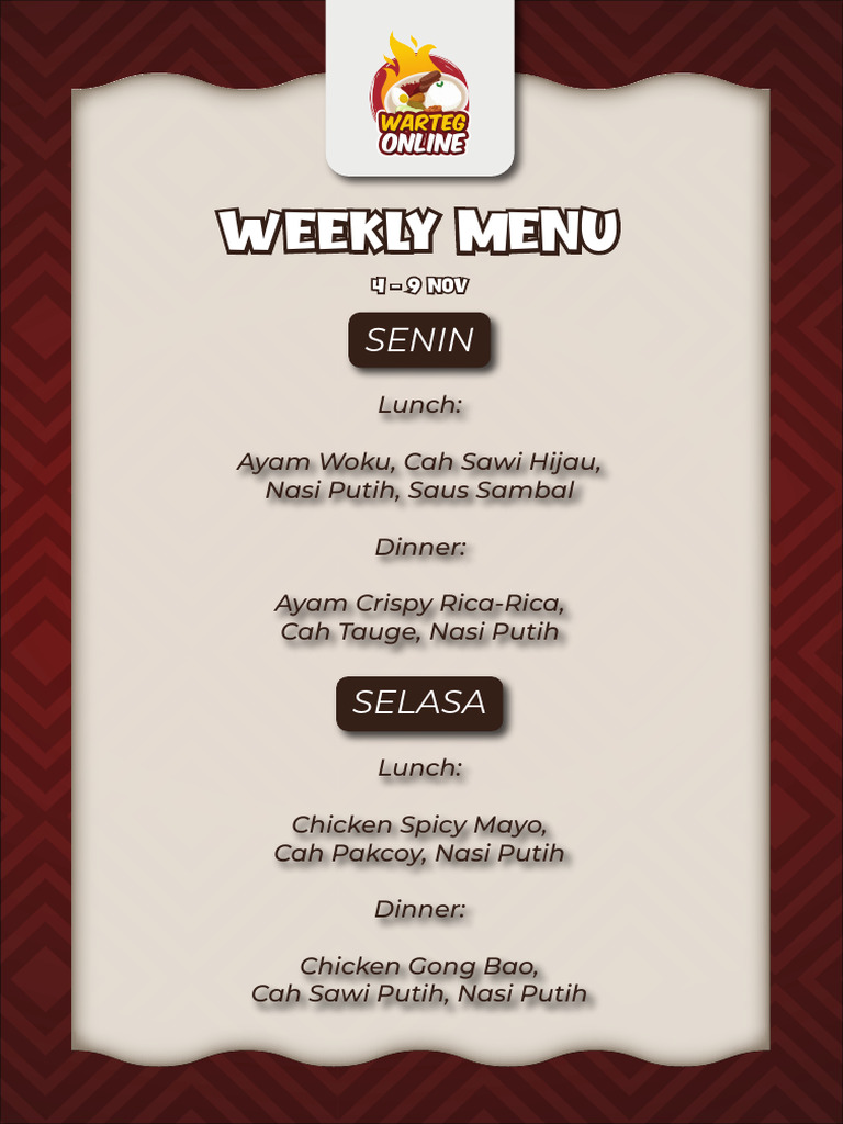 (TGR) Menu Warteg Online Batch 44-1 | PDF