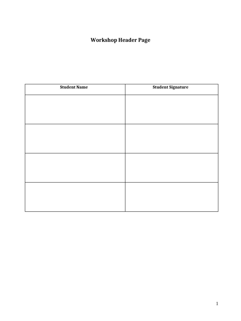 Workshop Module I Tue | PDF