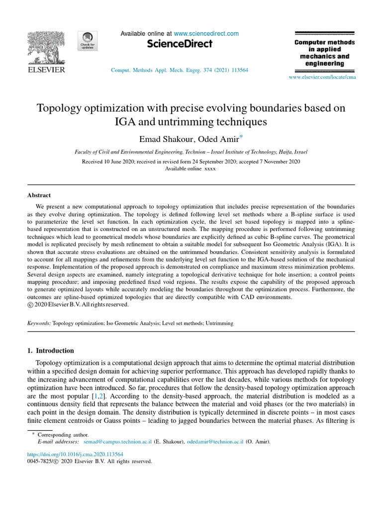 Topology Optimization with IGA Techniques | PDF | Mathematical ...