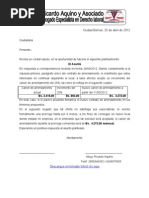 Oferta de Renovar Contrato de Arrendamiento Ante Solicitud de Desalojo