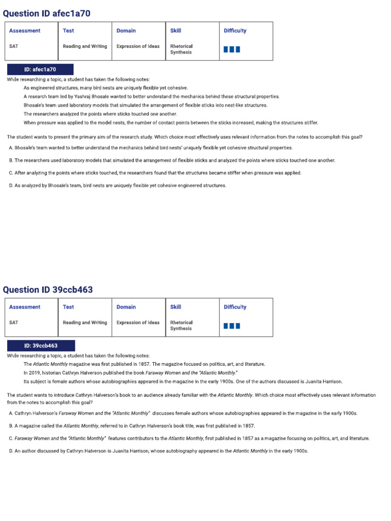 20 Student Notes Questions | PDF