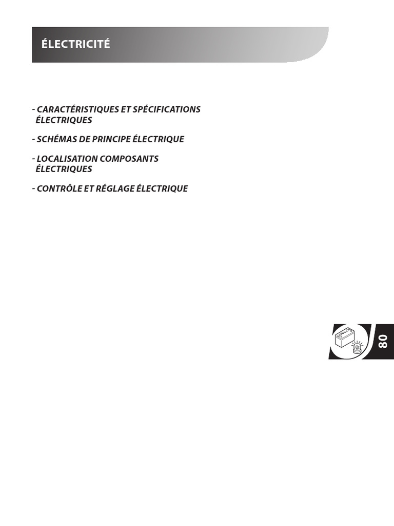 Spécifications et Schémas Électriques | PDF | Allumage