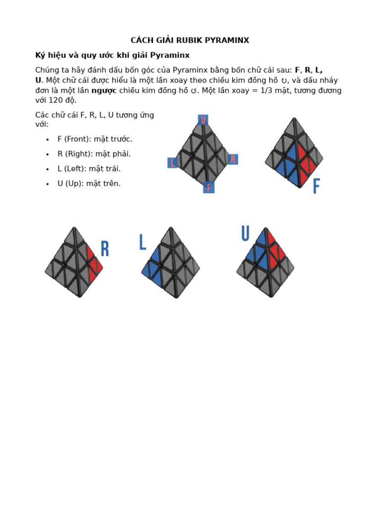 Cách Gi I Rubik Pyraminx | PDF