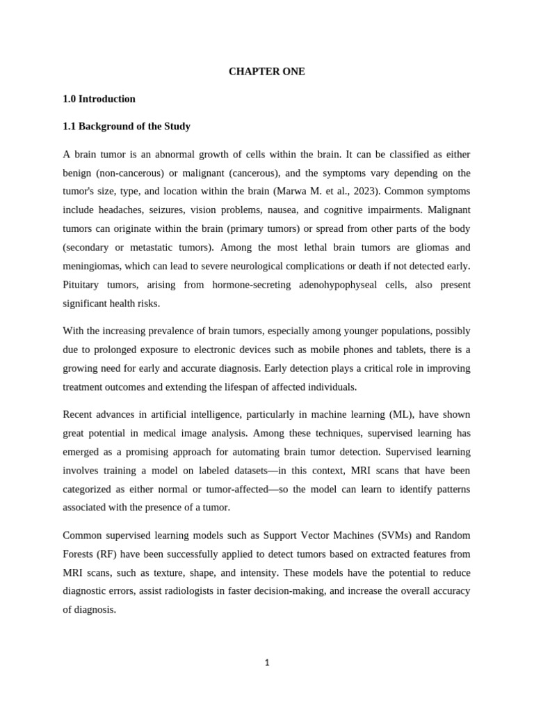 AI for Brain Tumor Detection in MRI | PDF | Machine Learning | Support ...