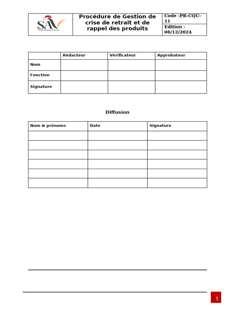 Gestion de crise : Retrait et rappel produits | PDF | Gestion de crise ...