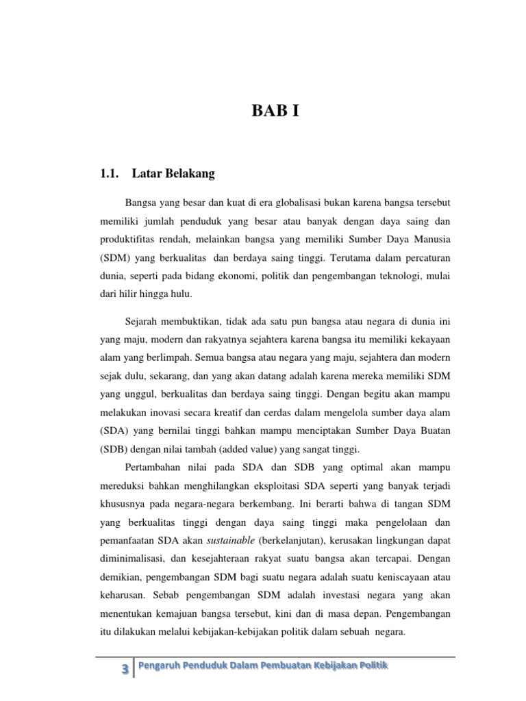 Makalah Kependudukan